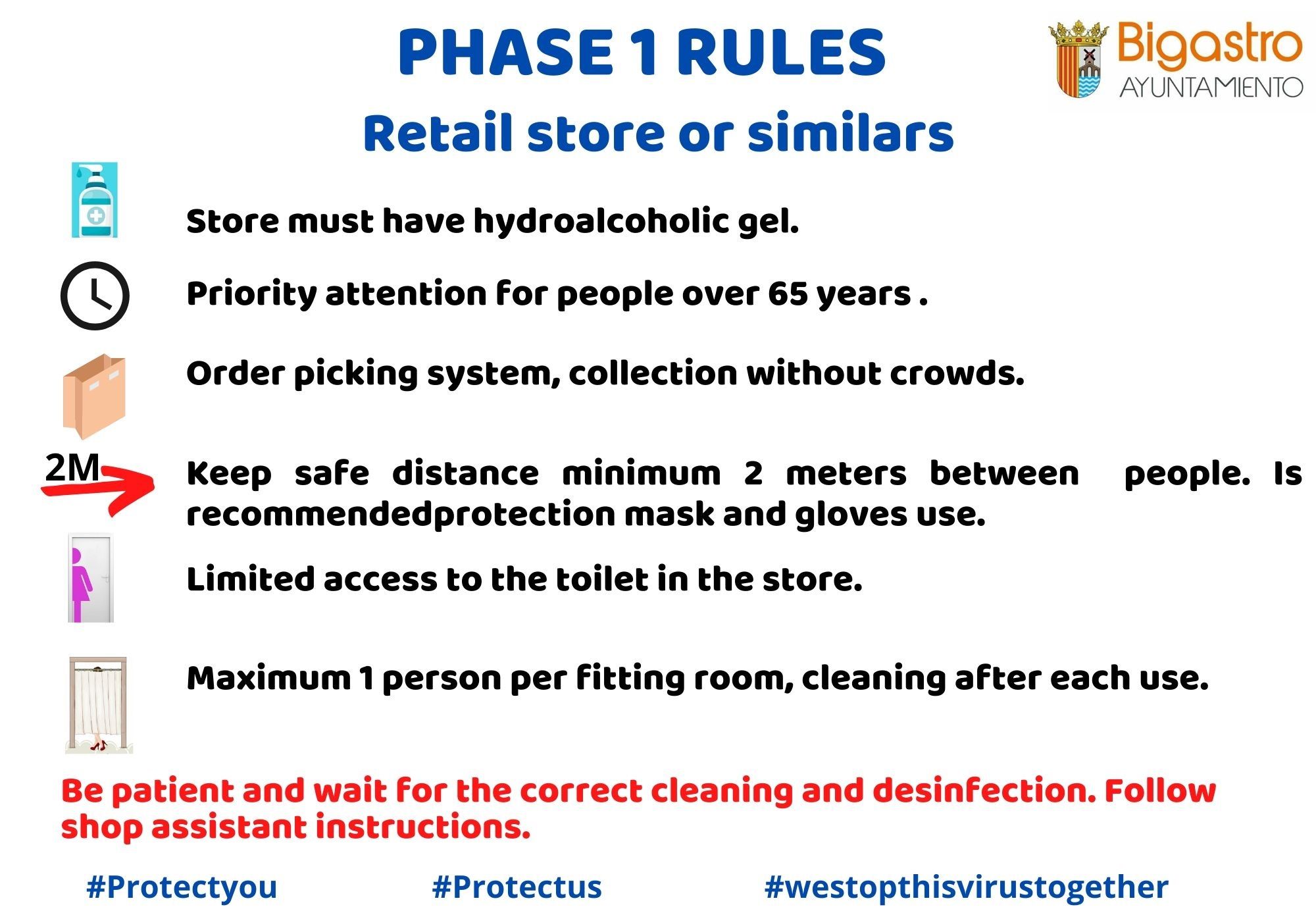 Phase 1 rules, retail stores and similars